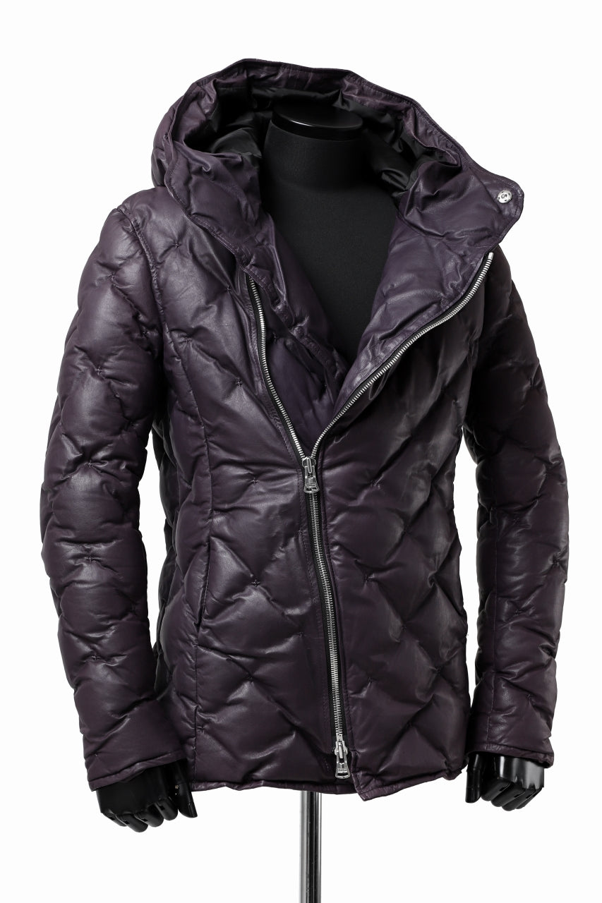 画像をギャラリービューアに読み込む, ISAMU KATAYAMA BACKLASH HOODED DOWN JACKET / KANGAROO + POLISH WHITE GOOSE (PURPLE)
