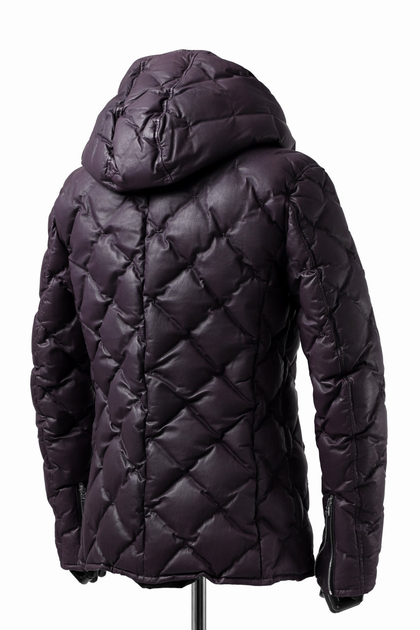 画像をギャラリービューアに読み込む, ISAMU KATAYAMA BACKLASH HOODED DOWN JACKET / KANGAROO + POLISH WHITE GOOSE (PURPLE)