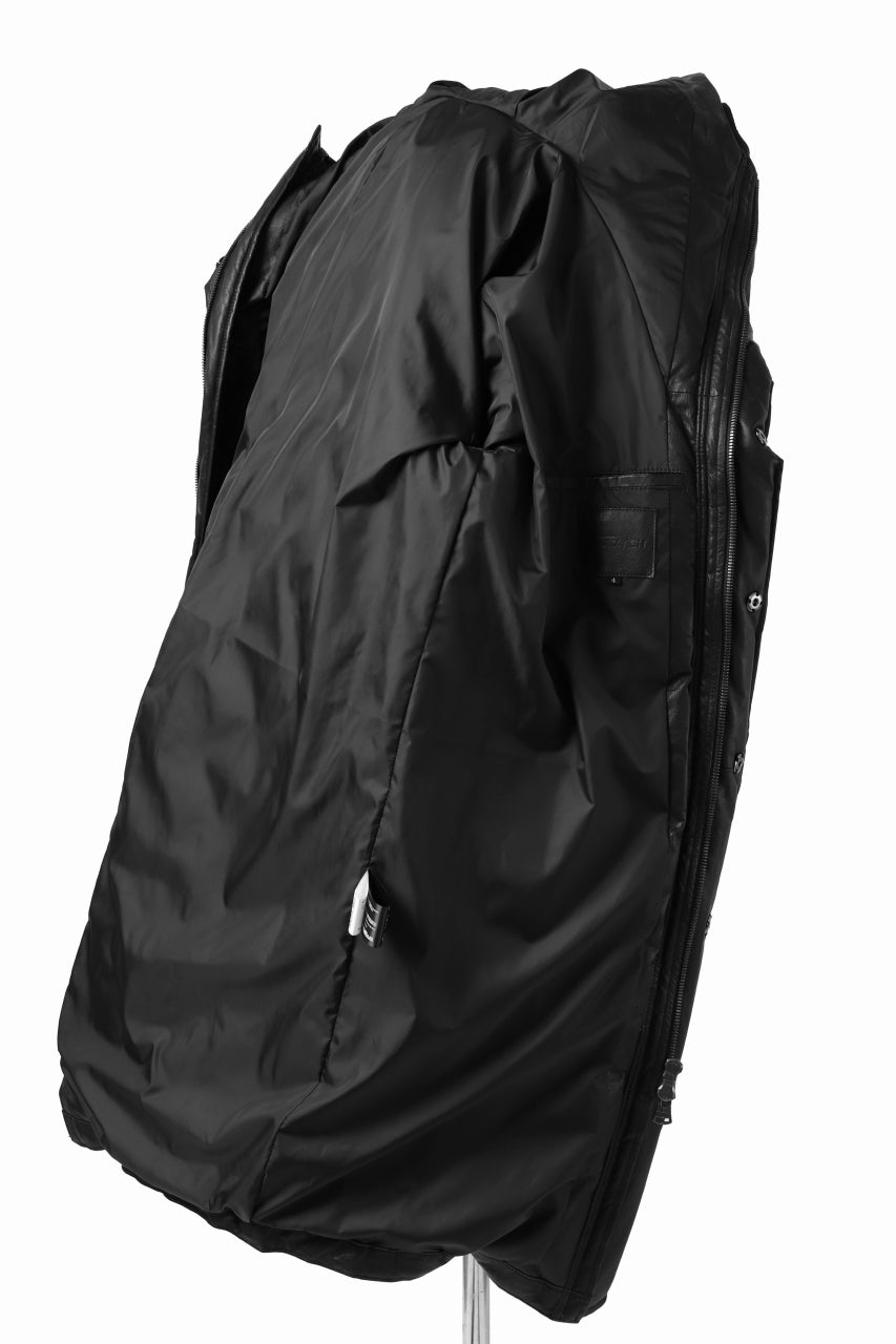 画像をギャラリービューアに読み込む, ISAMU KATAYAMA BACKLASH HOODED DOWN COAT / KANGAROO + POLISH WHITE GOOSE (BLACK)