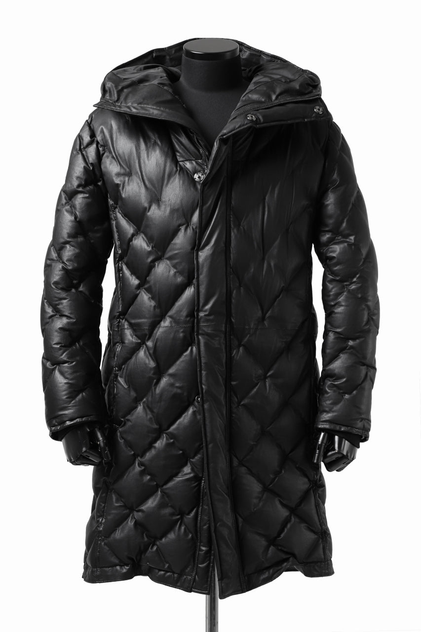 画像をギャラリービューアに読み込む, ISAMU KATAYAMA BACKLASH HOODED DOWN COAT / KANGAROO + POLISH WHITE GOOSE (BLACK)