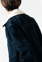 Load image into Gallery viewer, ISAMU KATAYAMA BACKLASH SUEDE COVER ALL BLOUSON / JAPAN CALF (WHITE TANNED / BLACK)