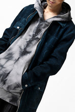 Load image into Gallery viewer, ISAMU KATAYAMA BACKLASH SUEDE COVER ALL BLOUSON / JAPAN CALF (WHITE TANNED / BLACK)