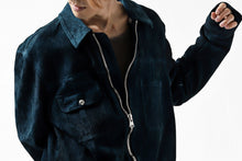 Load image into Gallery viewer, ISAMU KATAYAMA BACKLASH SUEDE COVER ALL BLOUSON / JAPAN CALF (WHITE TANNED / BLACK)