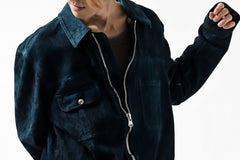 Load image into Gallery viewer, ISAMU KATAYAMA BACKLASH SUEDE COVER ALL BLOUSON / JAPAN CALF (WHITE TANNED / BLACK)