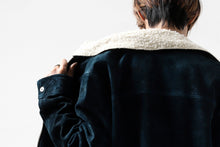 Load image into Gallery viewer, ISAMU KATAYAMA BACKLASH SUEDE COVER ALL BLOUSON / JAPAN CALF (WHITE TANNED / BLACK)