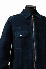 Load image into Gallery viewer, ISAMU KATAYAMA BACKLASH SUEDE COVER ALL BLOUSON / JAPAN CALF (WHITE TANNED / BLACK)