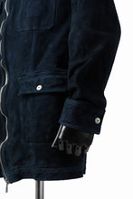Load image into Gallery viewer, ISAMU KATAYAMA BACKLASH SUEDE COVER ALL BLOUSON / JAPAN CALF (WHITE TANNED / BLACK)