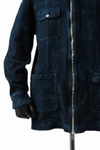 Load image into Gallery viewer, ISAMU KATAYAMA BACKLASH SUEDE COVER ALL BLOUSON / JAPAN CALF (WHITE TANNED / BLACK)