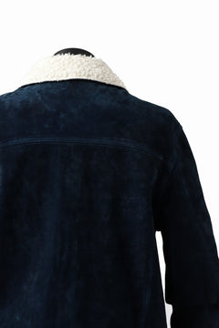 Load image into Gallery viewer, ISAMU KATAYAMA BACKLASH SUEDE COVER ALL BLOUSON / JAPAN CALF (WHITE TANNED / BLACK)