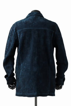 Load image into Gallery viewer, ISAMU KATAYAMA BACKLASH SUEDE COVER ALL BLOUSON / JAPAN CALF (WHITE TANNED / BLACK)