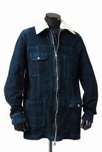 Load image into Gallery viewer, ISAMU KATAYAMA BACKLASH SUEDE COVER ALL BLOUSON / JAPAN CALF (WHITE TANNED / BLACK)