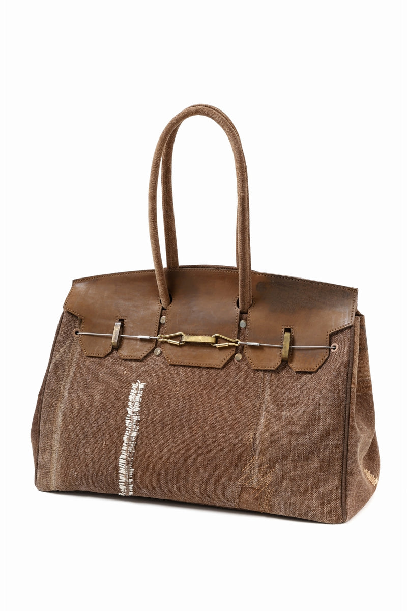 ierib exclusive bark bag #40 / Cordovan+Vintage JP-Fabric (BROWN-A