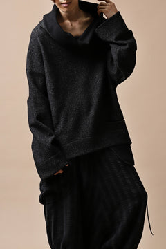画像をギャラリービューアに読み込む, SOSNOVSKA exclusive CRAWLED OUT POCKET KNIT SWEATER (GREY MELANGE)