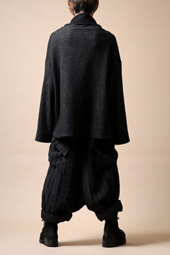 画像をギャラリービューアに読み込む, SOSNOVSKA exclusive CRAWLED OUT POCKET KNIT SWEATER (GREY MELANGE)