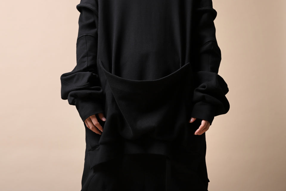 画像をギャラリービューアに読み込む, SOSNOVSKA HANGING POCKET SWEAT SHIRT (BLACK)