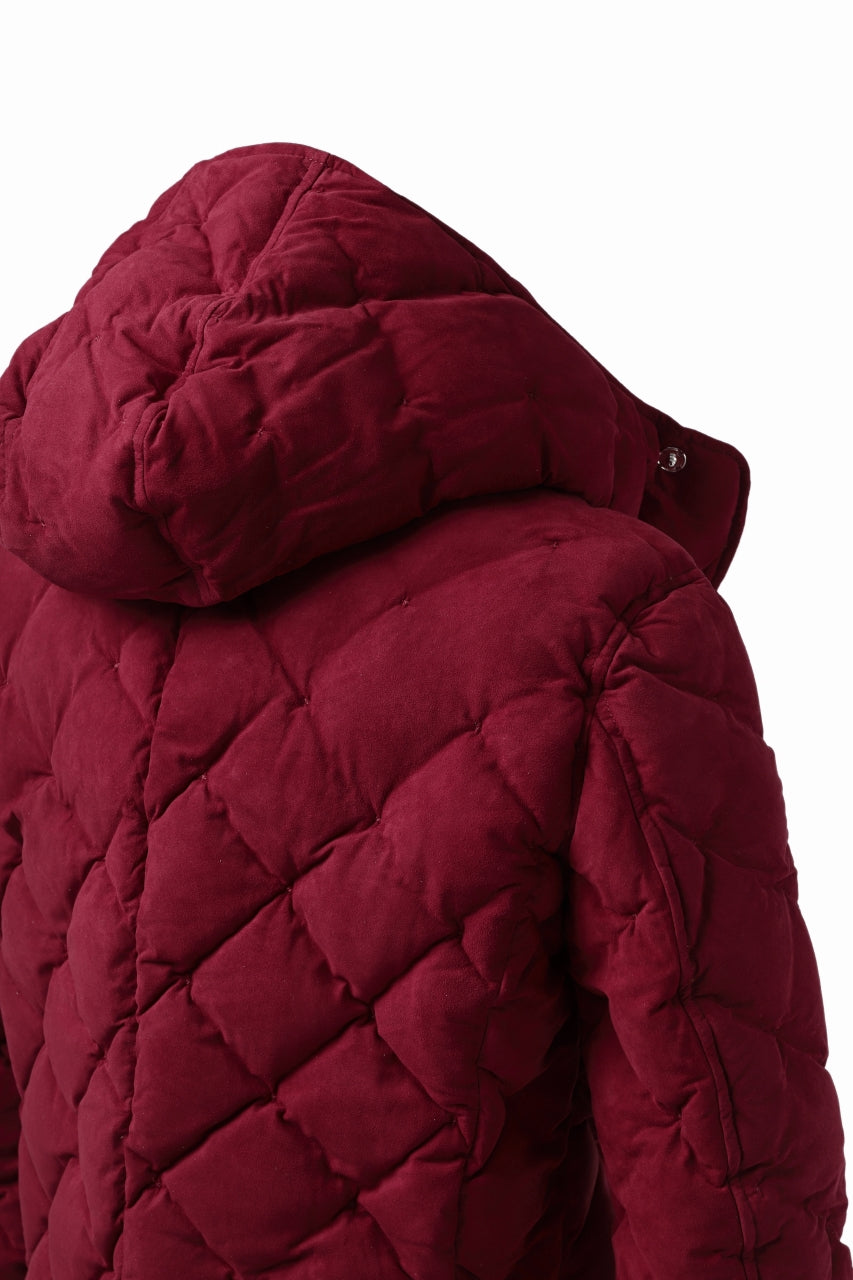 画像をギャラリービューアに読み込む, ISAMU KATAYAMA BACKLASH HOODED DOWN JACKET / KANGAROO REVERSE + POLISH WHITE GOOSE (RED)