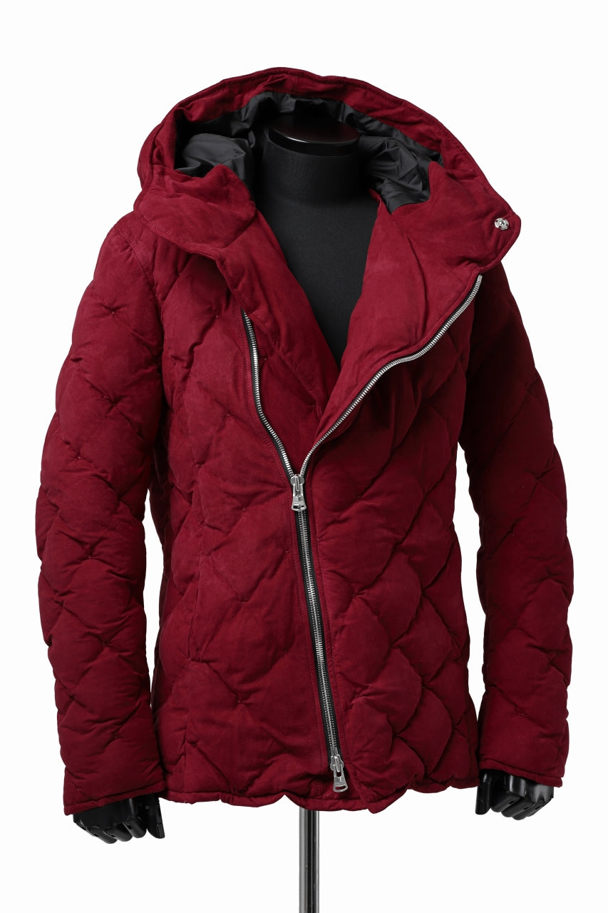 画像をギャラリービューアに読み込む, ISAMU KATAYAMA BACKLASH HOODED DOWN JACKET / KANGAROO REVERSE + POLISH WHITE GOOSE (RED)