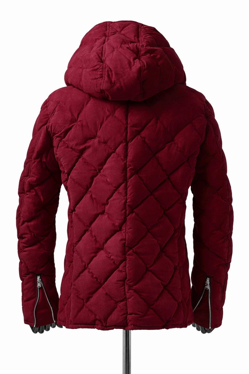 画像をギャラリービューアに読み込む, ISAMU KATAYAMA BACKLASH HOODED DOWN JACKET / KANGAROO REVERSE + POLISH WHITE GOOSE (RED)
