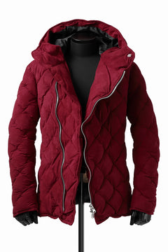 画像をギャラリービューアに読み込む, ISAMU KATAYAMA BACKLASH HOODED DOWN JACKET / KANGAROO REVERSE + POLISH WHITE GOOSE (RED)