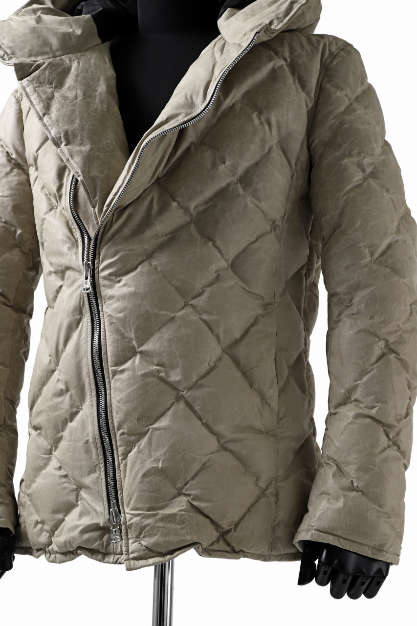 画像をギャラリービューアに読み込む, ISAMU KATAYAMA BACKLASH HOODED DOWN JACKET / WAXY KANGAROO + POLISH WHITE GOOSE (WHITE)