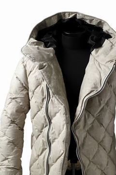 画像をギャラリービューアに読み込む, ISAMU KATAYAMA BACKLASH HOODED DOWN JACKET / WAXY KANGAROO + POLISH WHITE GOOSE (WHITE)