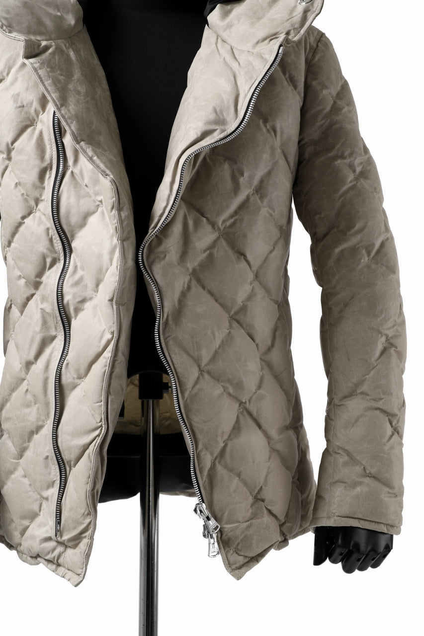 画像をギャラリービューアに読み込む, ISAMU KATAYAMA BACKLASH HOODED DOWN JACKET / WAXY KANGAROO + POLISH WHITE GOOSE (WHITE)