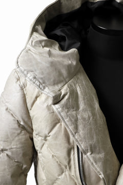 画像をギャラリービューアに読み込む, ISAMU KATAYAMA BACKLASH HOODED DOWN JACKET / WAXY KANGAROO + POLISH WHITE GOOSE (WHITE)