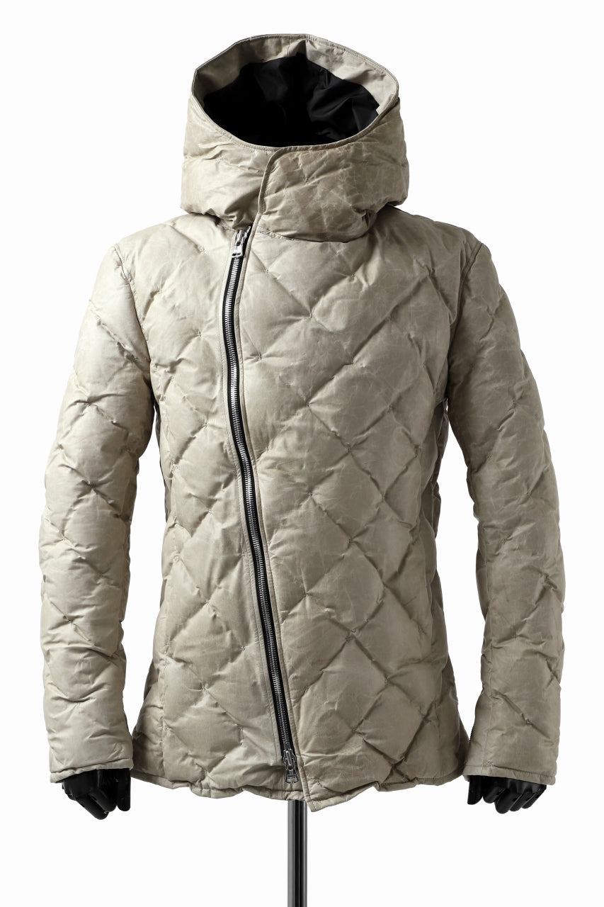 画像をギャラリービューアに読み込む, ISAMU KATAYAMA BACKLASH HOODED DOWN JACKET / WAXY KANGAROO + POLISH WHITE GOOSE (WHITE)
