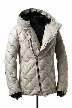 画像をギャラリービューアに読み込む, ISAMU KATAYAMA BACKLASH HOODED DOWN JACKET / WAXY KANGAROO + POLISH WHITE GOOSE (WHITE)