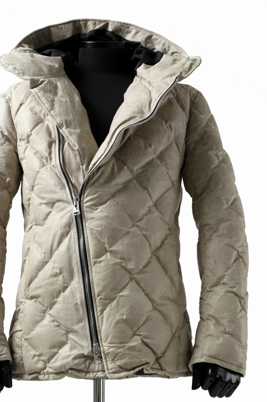 画像をギャラリービューアに読み込む, ISAMU KATAYAMA BACKLASH HOODED DOWN JACKET / WAXY KANGAROO + POLISH WHITE GOOSE (WHITE)
