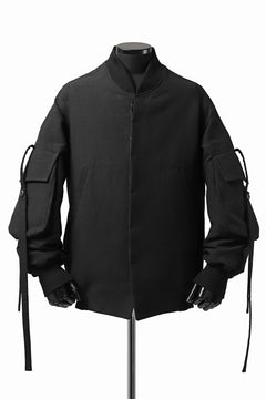 画像をギャラリービューアに読み込む, SOSNOVSKA exclusive WIDE PATCH POCKET BOMBER JACKET (BLACK)