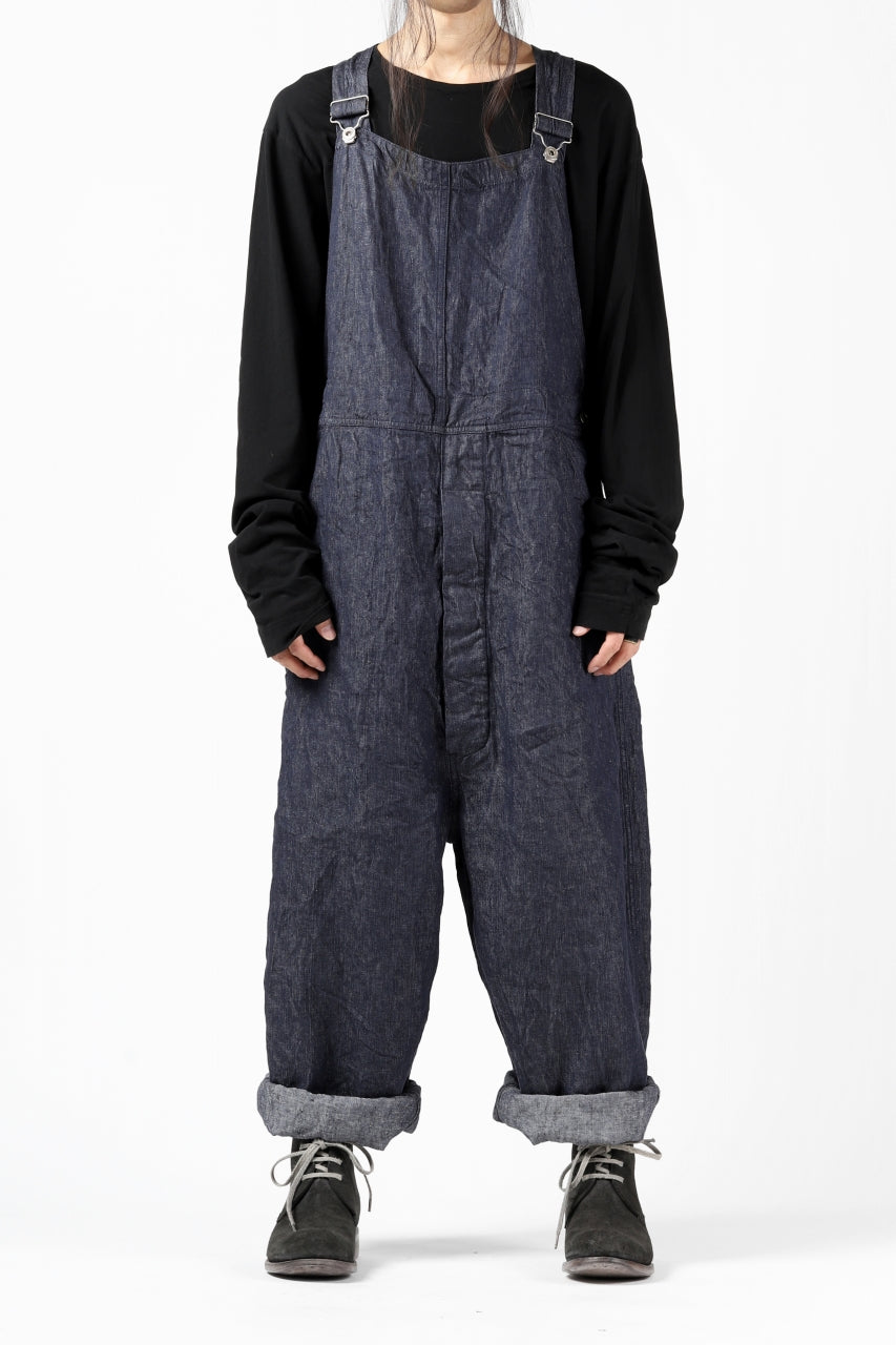 画像をギャラリービューアに読み込む, KLASICA MB OVERALL / DEEP DYED LINEN DENIM (NAVY)