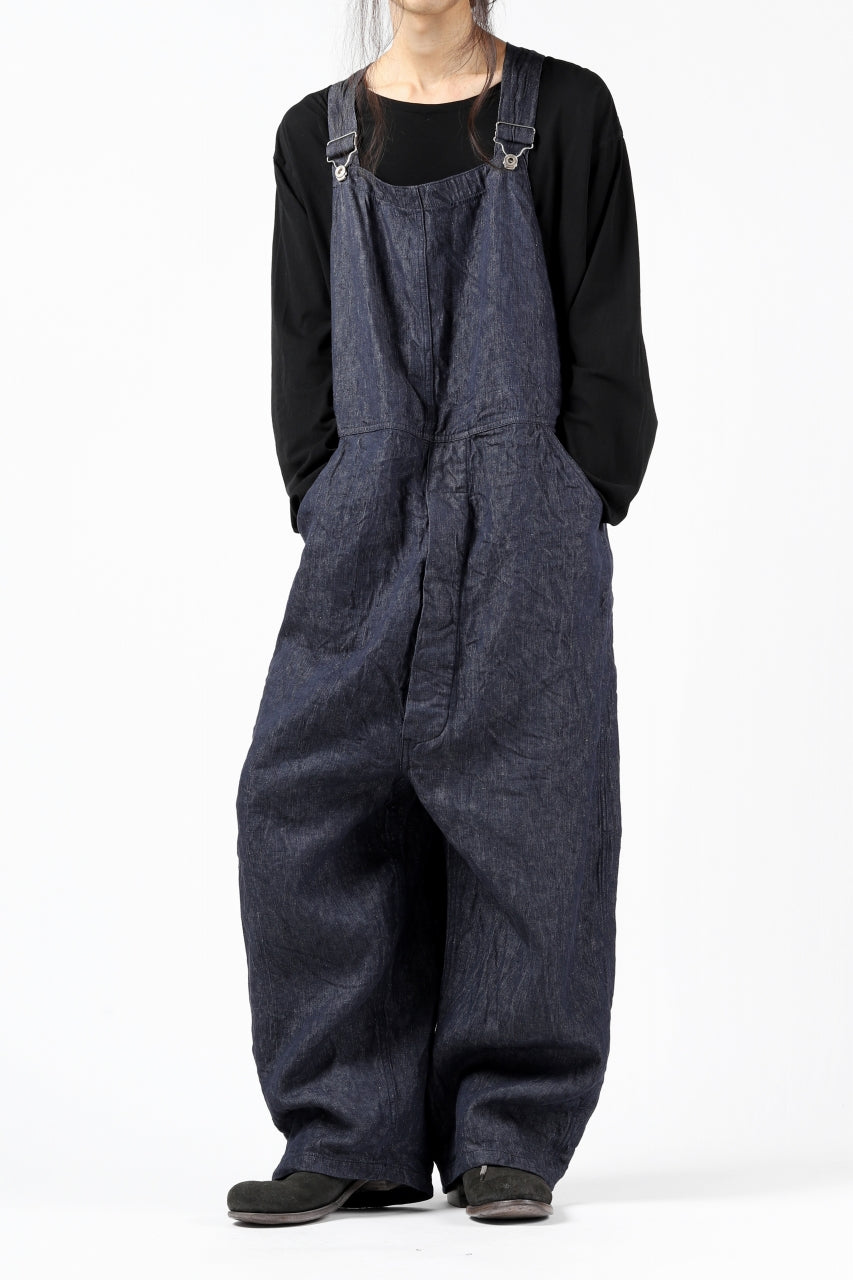 画像をギャラリービューアに読み込む, KLASICA MB OVERALL / DEEP DYED LINEN DENIM (NAVY)