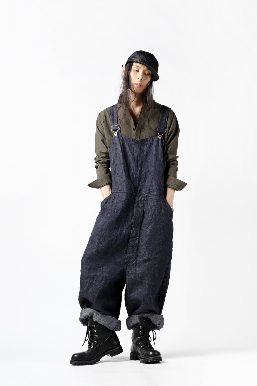 画像をギャラリービューアに読み込む, KLASICA MB OVERALL / DEEP DYED LINEN DENIM (NAVY)