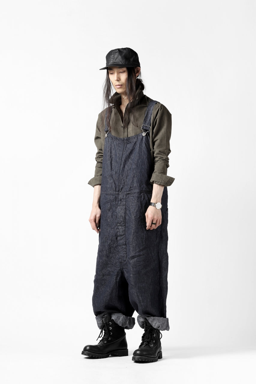 画像をギャラリービューアに読み込む, KLASICA MB OVERALL / DEEP DYED LINEN DENIM (NAVY)