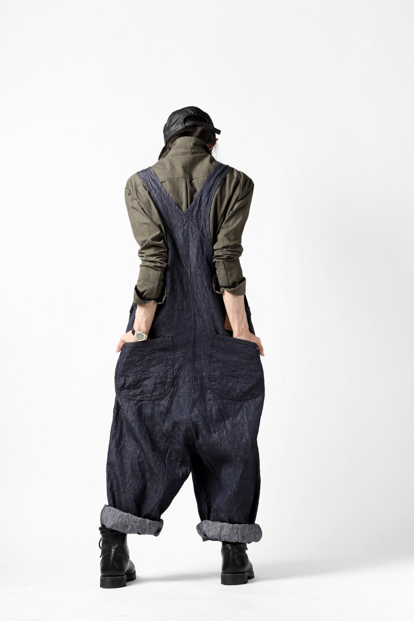 画像をギャラリービューアに読み込む, KLASICA MB OVERALL / DEEP DYED LINEN DENIM (NAVY)