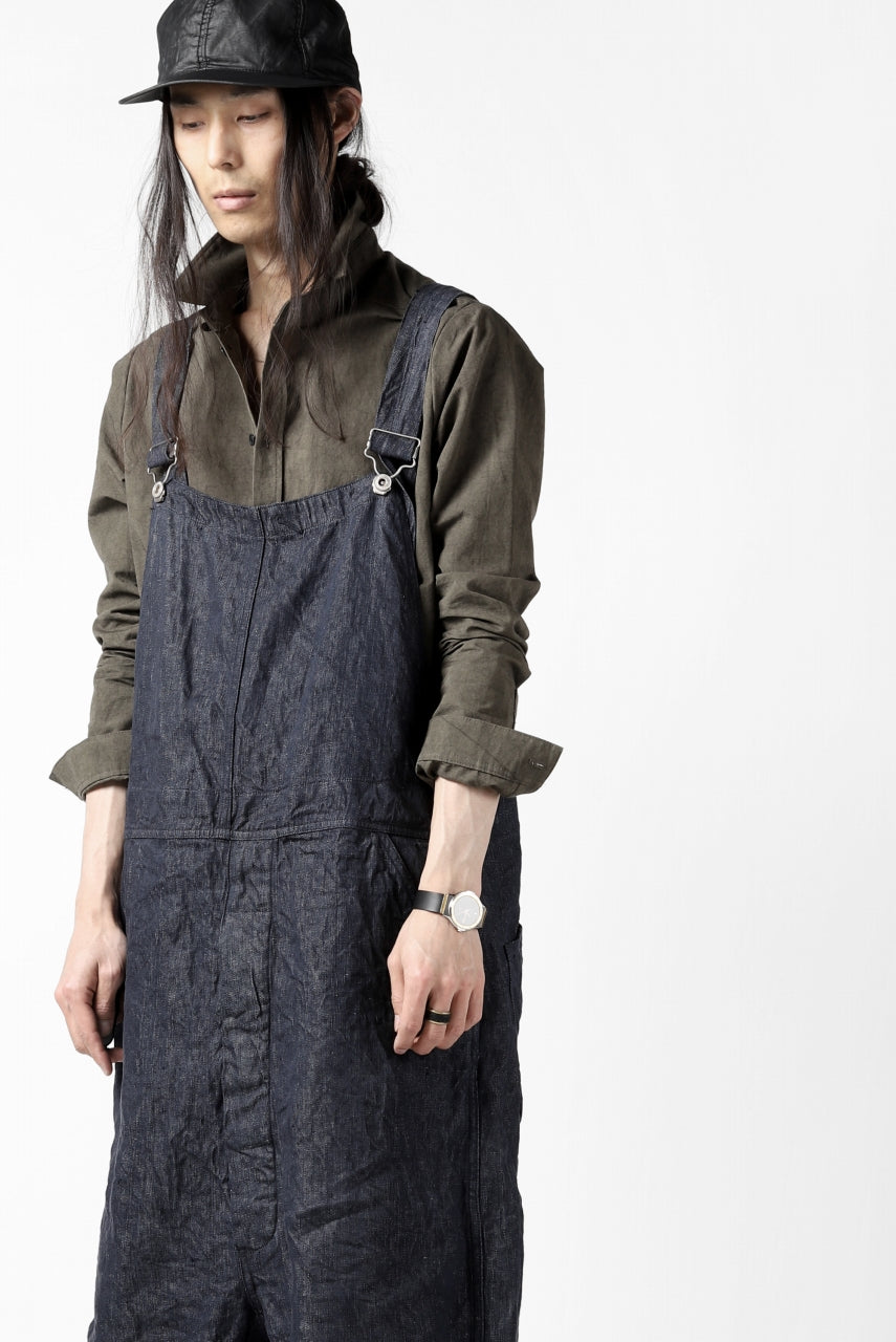 画像をギャラリービューアに読み込む, KLASICA MB OVERALL / DEEP DYED LINEN DENIM (NAVY)
