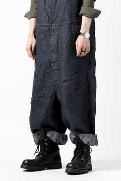 画像をギャラリービューアに読み込む, KLASICA MB OVERALL / DEEP DYED LINEN DENIM (NAVY)
