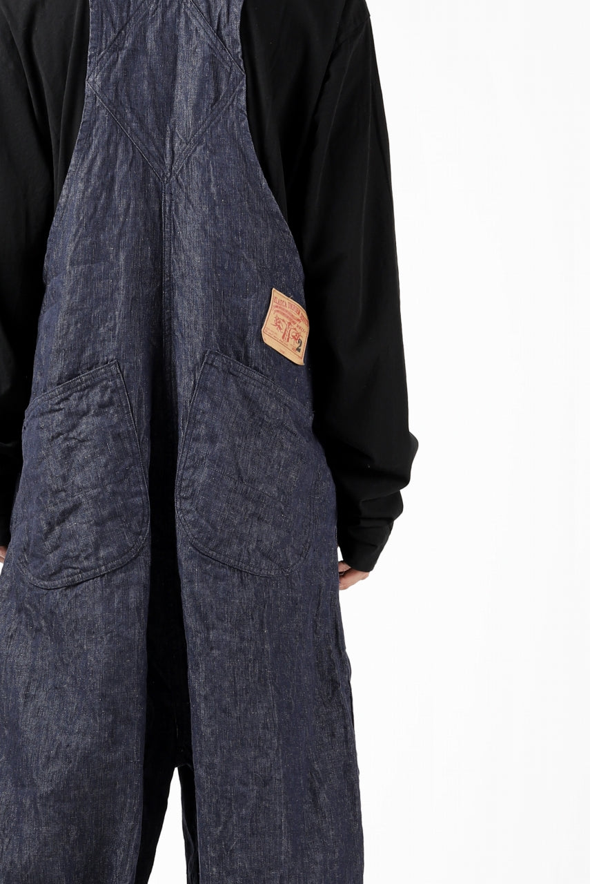 画像をギャラリービューアに読み込む, KLASICA MB OVERALL / DEEP DYED LINEN DENIM (NAVY)
