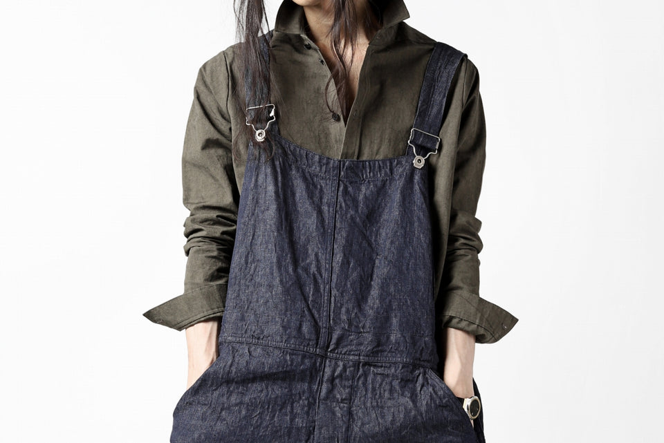 画像をギャラリービューアに読み込む, KLASICA MB OVERALL / DEEP DYED LINEN DENIM (NAVY)