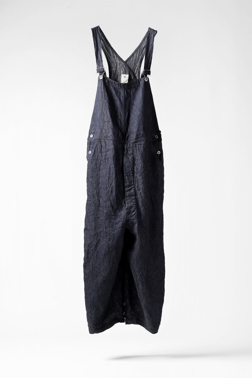画像をギャラリービューアに読み込む, KLASICA MB OVERALL / DEEP DYED LINEN DENIM (NAVY)