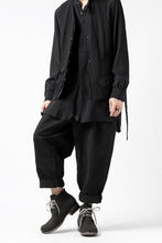画像をギャラリービューアに読み込む, KLASICA SABRON(NW) WIDE TAPERED TROUSERS / TRI MIX HIGH DENSITY PLAIN (BLACK)