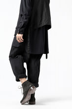 画像をギャラリービューアに読み込む, KLASICA SABRON(NW) WIDE TAPERED TROUSERS / TRI MIX HIGH DENSITY PLAIN (BLACK)