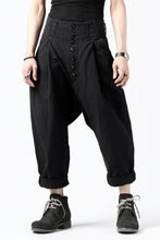 画像をギャラリービューアに読み込む, KLASICA SABRON(NW) WIDE TAPERED TROUSERS / TRI MIX HIGH DENSITY PLAIN (BLACK)