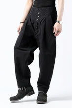 画像をギャラリービューアに読み込む, KLASICA SABRON(NW) WIDE TAPERED TROUSERS / TRI MIX HIGH DENSITY PLAIN (BLACK)