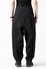 画像をギャラリービューアに読み込む, KLASICA SABRON(NW) WIDE TAPERED TROUSERS / TRI MIX HIGH DENSITY PLAIN (BLACK)