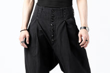 画像をギャラリービューアに読み込む, KLASICA SABRON(NW) WIDE TAPERED TROUSERS / TRI MIX HIGH DENSITY PLAIN (BLACK)