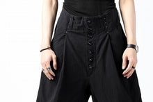 画像をギャラリービューアに読み込む, KLASICA SABRON(NW) WIDE TAPERED TROUSERS / TRI MIX HIGH DENSITY PLAIN (BLACK)