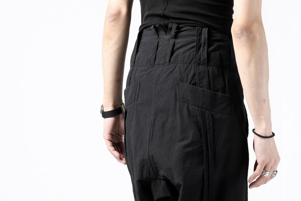 画像をギャラリービューアに読み込む, KLASICA SABRON(NW) WIDE TAPERED TROUSERS / TRI MIX HIGH DENSITY PLAIN (BLACK)
