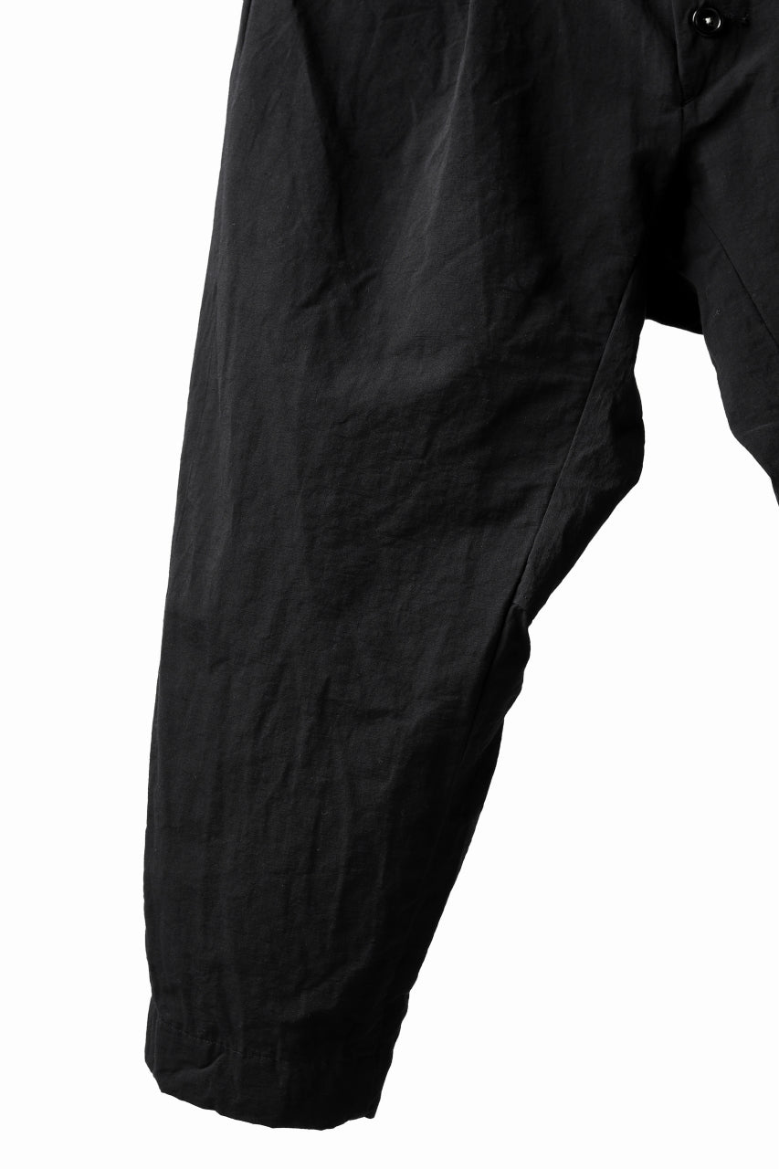 画像をギャラリービューアに読み込む, KLASICA SABRON(NW) WIDE TAPERED TROUSERS / TRI MIX HIGH DENSITY PLAIN (BLACK)